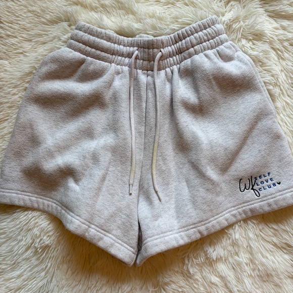 White Fox Boutique Pants - White Fox Boutique Self Love Club Heather Grey Lounge Shorts Size XS